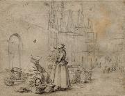 Gerard ter Borch the Younger Market in Haarlem